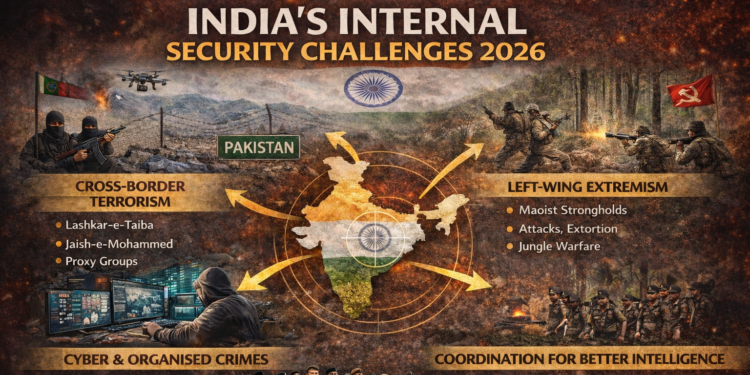 Internal Security Challenges Facing India in 2026: Emerging Threats, Persistent Risks, and Institutional Responses